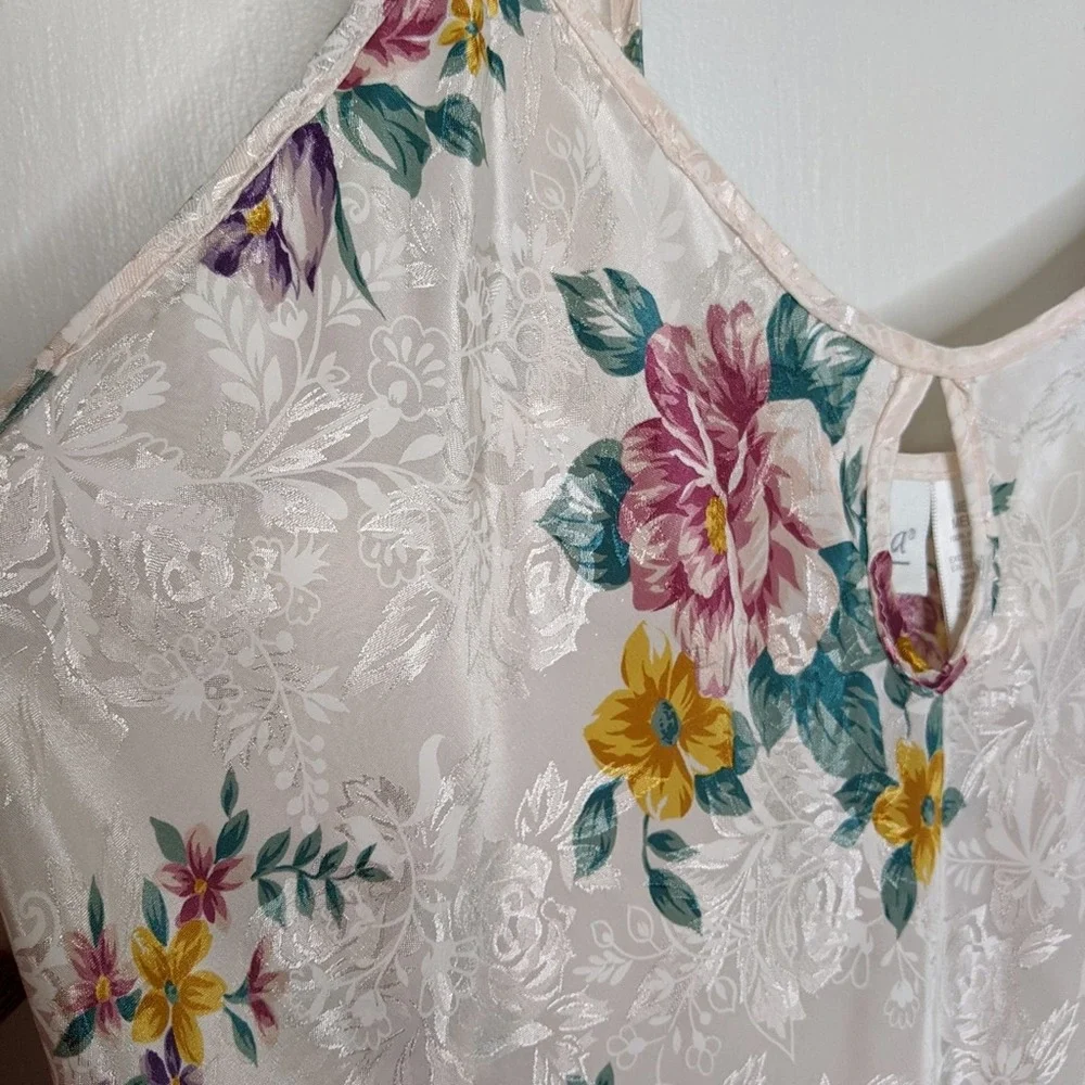 VTG Adonna Floral Slip Dress Lingerie Medium Flowr
